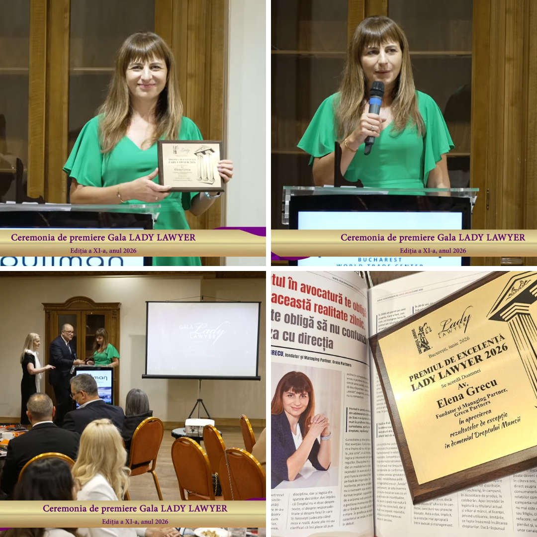 Elena Grecu premiata la Gala Lady Lawyer 2026